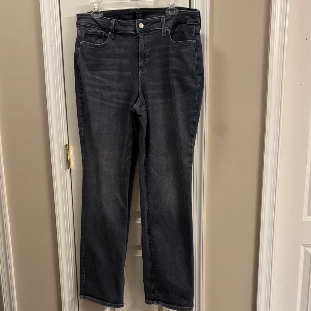 NYDJ/Marilyn Straight  Women's Dark Gray Straight Leg Jeans size 14